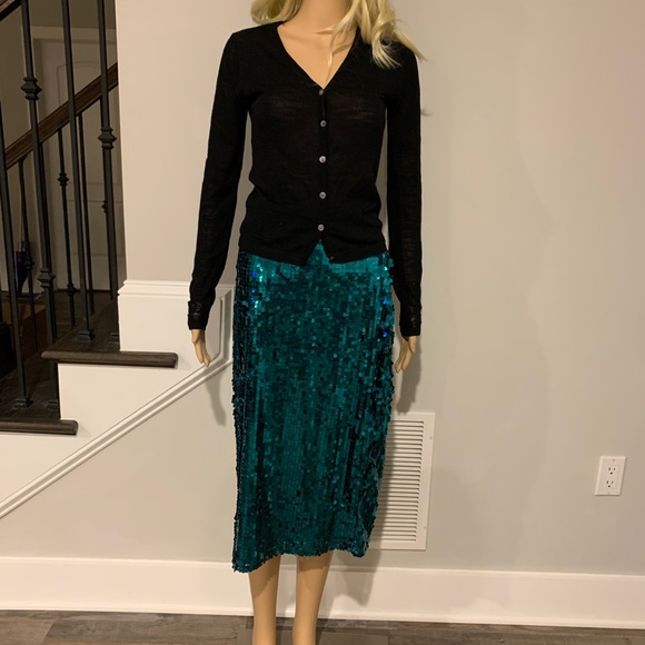 Eloquii Blue  Sequin Midi Pencil Skirt - Picture 2 of 4